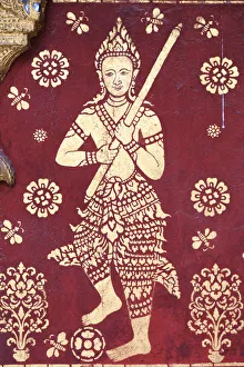 Images Dated 3rd January 2017: Laos, Luang Prabang (UNESCO Site), Temple Detail