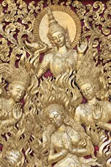 Laotian Prints: Laos, Luang Prabang (UNESCO Site), Wat Xieng Thong