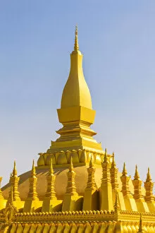 Images Dated 6th September 2018: Laos, Vientiane, Pha That Luang, Great Sacred Reliquary, exterior