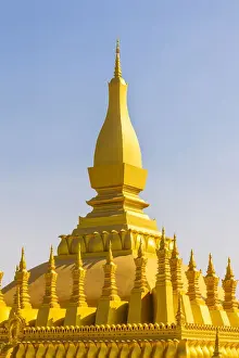 Laotian Prints: Laos, Vientiane, Pha That Luang, Great Sacred Reliquary, exterior
