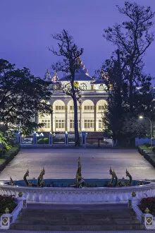 Laos, Vientiane, Presidential Palace, dawn