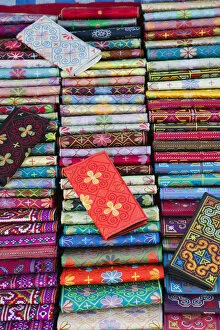 Images Dated 6th March 2012: Laos, Vientiane, Riverside Ethnic Night Market, Silk Purses