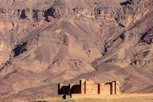 Dades Valley Prints: Large kasbah (fortress), Dades Valley, Morocco