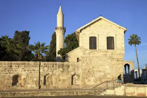 Larnaka Fort, Medieval Museum and Grand Mosque, Larnaka, Cyprus, Eastern Mediterranean Larnaka Fort, Medieval Museum and Grand Mosque, Larnaka, Cyprus, Eastern Mediterranean
