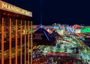 Las Vegas Strip View, Skyline, illuminated Las Vegas, Nevada, USA