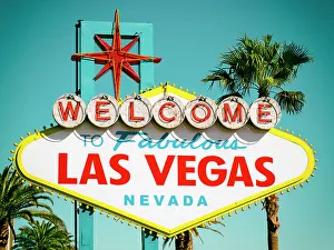 Las Vegas Welcome Sign, Las Vegas, Nevada, Clark County USA