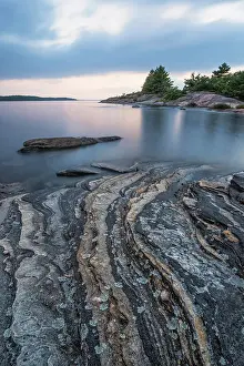 Shield Country Prints: Late day light on the granite coast of Georgian Bay near Parry Sound, Ontario, Canada