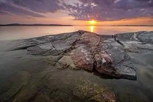 Shield Country Prints: Late day light on the granite coast of Georgian Bay near Parry Sound, Ontario, Canada