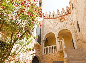 Late Gothic Prints: Late Gothic palace Soranzo van Axel in the Cannaregio district, Venice, Veneto, Italy