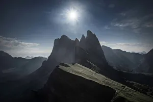 Seceda Prints: Late morning in front of the Seceda mountain range in Val Gardena, Dolomites, Italy