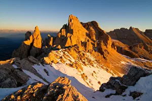 Latemar Prints: Latemar group at sunrise. Val di Fassa, Trentino Alto Adige, Italy