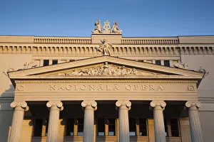 Images Dated 7th September 2010: Latvia, Riga, Old Riga, Latvian National Opera, exterior, sunset