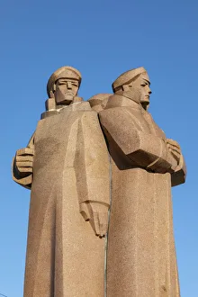 Neil Farrin Prints: The Latvian Riflemen Monument, Old Town, Riga, Latvia, Northern Europe