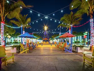 Christmas Tree Prints: Lauderdale by the Sea with christmas Decorations and Christmas Tree