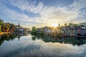 Laufenburg at Sunrise, Aargau, Switzerland, Southern Black Forest, Baden-Wurttemberg, Germany