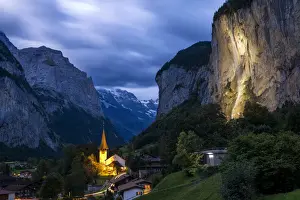 Lauterbrunnen at Night, Bernese Oberland, Switzerland