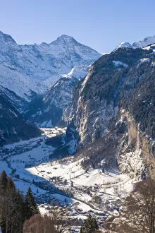 Lauterbrunnen valley, Berner Oberland, canton of Bern, Switzerland