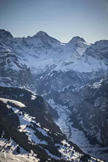 Lauterbrunnen valley from Mannlichen, Jungfrau Region, Berner Oberland, Switzerland