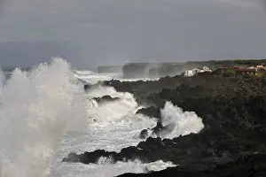 Stormy Prints: Lava rocks on a stormy day at Lagido, a UNESCO World Heritage Site. Pico, Azores islands