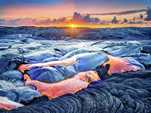 Hawaii Prints: Lava Stream, Hawaii Volcano National Park