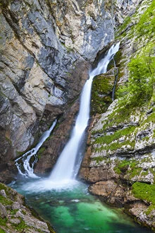 lavica Fall (Slap Slavica), Triglav National Park, Upper Carniola, Slovenia