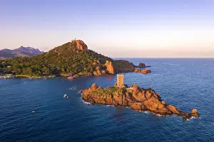 Le Dramont Beach and Isle d Or Island, Saint Raphael, Var