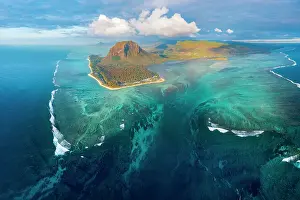 Underwater Waterfall Prints: Le Morne Brabant Peninsula, Black River (Riviere Noire), West Coast, Mauritius
