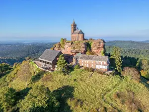 Grand Est Prints: Le Rocher rock near Dabo, Dagsburg
