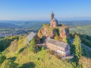 Grand Est Prints: Le Rocher rock near Dabo, Dagsburg