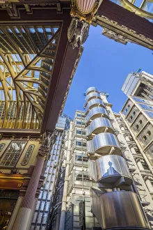 Financial Centre Prints: Leadenhall Market & Lloyds of London, London, England, UK