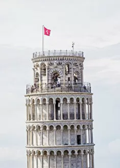 Images Dated 15th July 2019: Leaning Tower, elevated view, Pisa, Tuscany, Italy