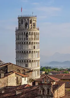 Karol Kozlowski Prints: Leaning Tower, elevated view, Pisa, Tuscany, Italy