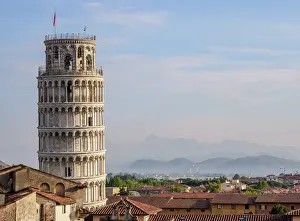Leaning Tower, elevated view, Pisa, Tuscany, Italy