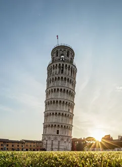 Karol Kozlowski Prints: Leaning Tower at sunrise, Piazza dei Miracoli, Pisa, Tuscany, Italy