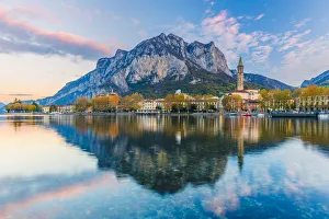 Images Dated 2nd January 2018: Lecco, lake Como, Lombardy, Italy. Cityscape and Mount St Martin