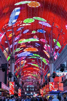 Images Dated 23rd March 2023: LED canopy over Fremont Street, Downtown, Las Vegas, Nevada, USA