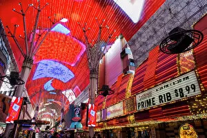 Images Dated 23rd March 2023: LED canopy over Fremont Street, Downtown, Las Vegas, Nevada, USA