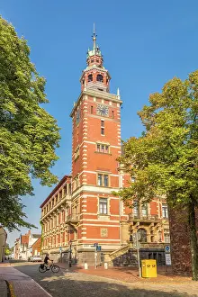 Brick Architecture Prints: Leer town hall, East Frisia, Lower Saxony, Germany