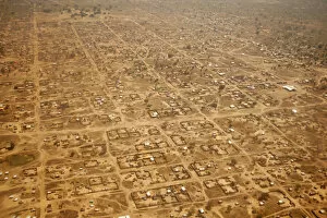 Sudan Gallery: Leer, Unity State, South Sudan. Aerial view of the city