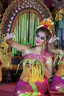 Dance Prints: Legong (traditional Balinese dance) performance at Ubud Palace, Bali, Indonesia