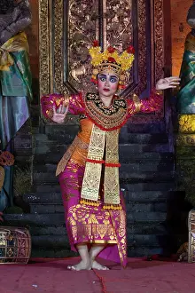 Dance Prints: Legong (traditional Balinese dance) performance at Ubud Palace, Bali, Indonesia