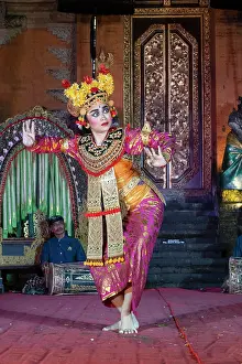 Women Prints: Legong (traditional Balinese dance) performance at Ubud Palace, Bali, Indonesia