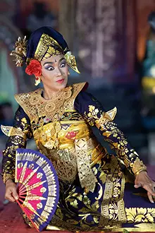 Dance Prints: Legong (traditional Balinese dance) performance at Ubud Palace, Bali, Indonesia