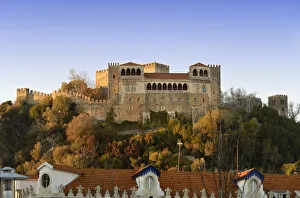Estremadura Prints: Leiria castle dating back to the 12th century. Portugal