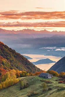 Val Dintelvi Prints: Lenno and lake Como from Piano delle Alpi