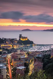 Typical House Prints: Lerici and its Castle, municipality of Lerici, La Spezia province, Liguria district, Italy