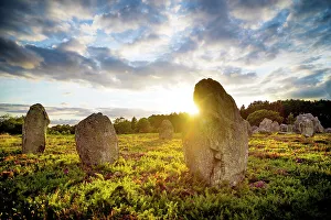 Bretagne Prints: Les Alignements de menhirs, Carnac, Morbihan, Bretagne, Brittany, France