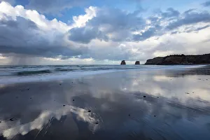 Low Tide Prints: Les deux Jumeaux reflected in the shallow water