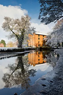 Watermill Prints: Letheringsett Water Mill in Winter, Letheringsett, Norfolk, England