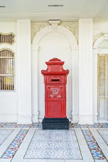 Post Prints: Letter Box at the Kasikorn Bank building, Old town, Phuket, Thailand